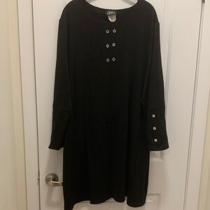 Black sweater with Button Accents 2X